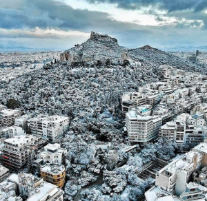 χιονισμένη Αθήνα